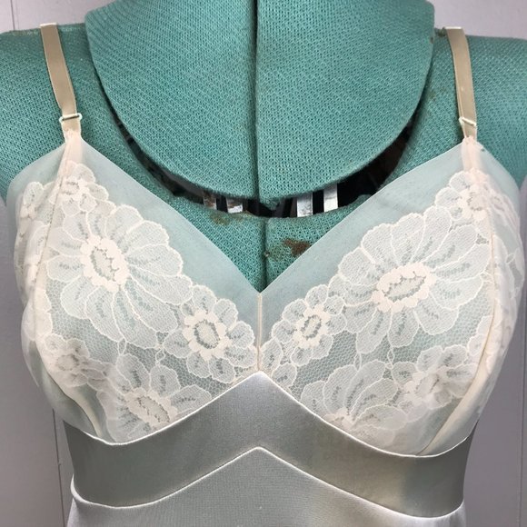 Vintage Full Slip Dress Lace Ivory - Picture 6 of 14